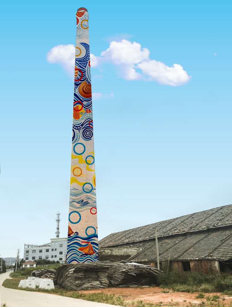 煙囪美化施工總體部署